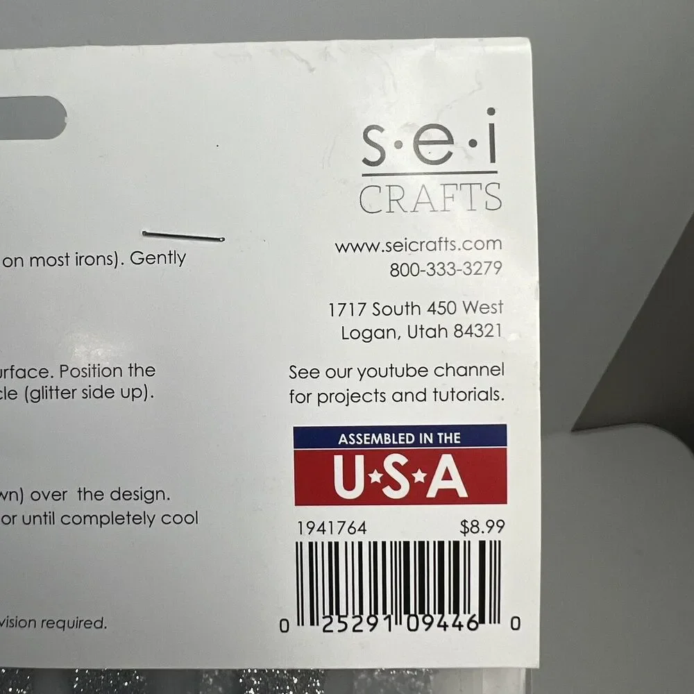 S.E.I. Iron-On Transfer‎ 3” Classic Letters Black Silver Lot Of 3 Packs NEW